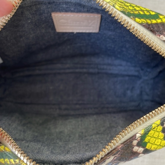 Clare V Leather Crossbody Snakeskin Bag NWT - Picture 5 of 9